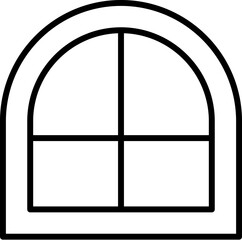 Window Simple Minimalistic Outline Icon. Suitable for books, stores, shops. Editable stroke in minimalistic outline style. Symbol for design