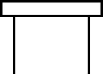Obraz premium Table Vector Sign. Suitable for books, stores, shops. Editable stroke in minimalistic outline style. Symbol for design