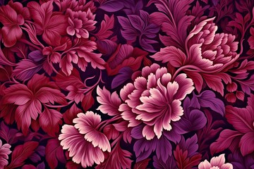 Burgundy Bliss: Seamless Textile Delight in a Ravishing Red - obrazy, fototapety, plakaty
