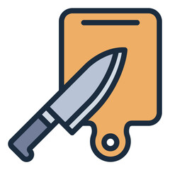 Cutting Board with knife icon
