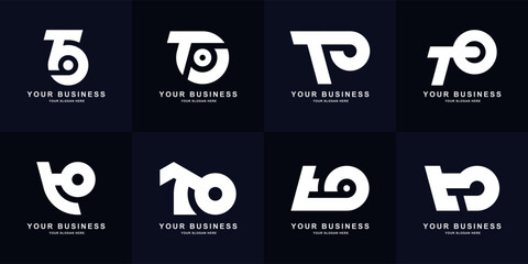 Collection letter TO or OT monogram logo design