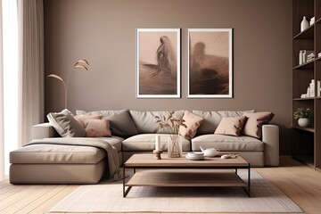 Clean and Modern: Captivating Unveiling of Color Taupe in a Minimalist Interior Design