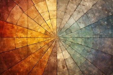 Color Wheel Grunge: Vibrant Textured Kaleidoscope