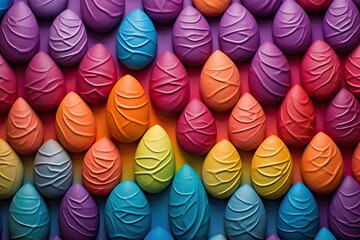 Colorful Eggs Fabric Texture Surface: Vibrant and Playful Interior Wall Design