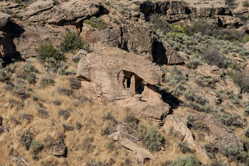 Eroded Boulder house in Hovenweep National Monument