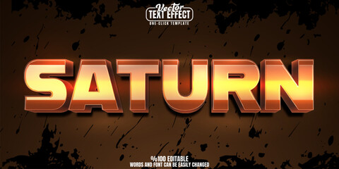 Saturn editable text effect, customizable planet and ring 3D font style © LetsSmile