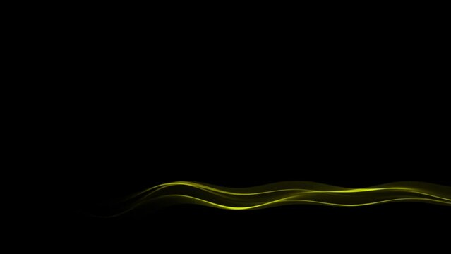 Yellow Light Wave - Lower Third Loop - Artistic Fractal Animation