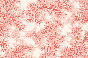 Coral Elegance: Fashionable Decorative Pattern in a Delicate Shade