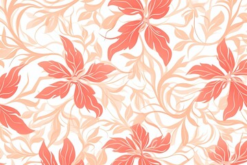 Coral Crush: Fashionable Decorative Pattern with a Splash of Color.