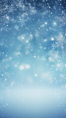 Winter background with snowflakes and bokeh effect.