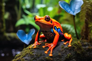 Foto op Canvas A poisonous frog in the jungle. © Michael