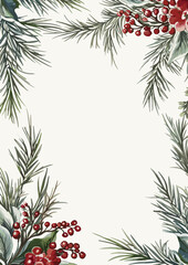 Pine Branch Christmas Festival Card