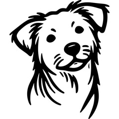 Dog icon hand drawn vector design illustration