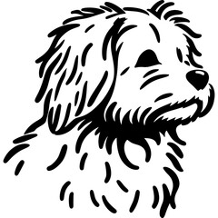 Dog icon hand drawn vector design illustration