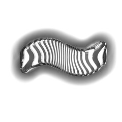 White symbol with ultra thin black luminous vertical straps