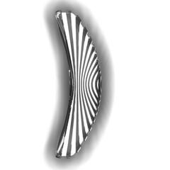 White symbol with ultra thin black luminous vertical straps