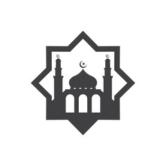 Mosque Moslem icon vector Illustration design
