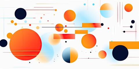 bright backgrounds with abstract shapes Generative AI