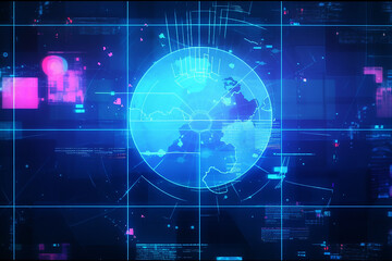 Fototapeta premium Global Tech Background