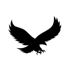Eagle silhouette vector. Eagle silhouette can be used as icon, symbol or sign. Eagle icon for design related to animal, wildlife or landscape