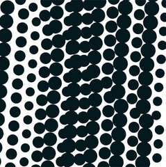 black and white background with circles or big dots