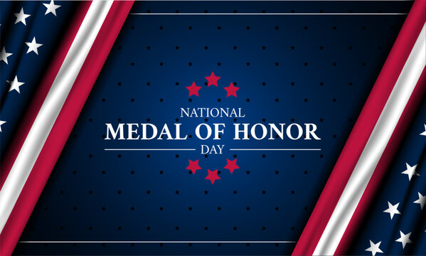Happy National Medal Of Honor Day Background Vector Illustration