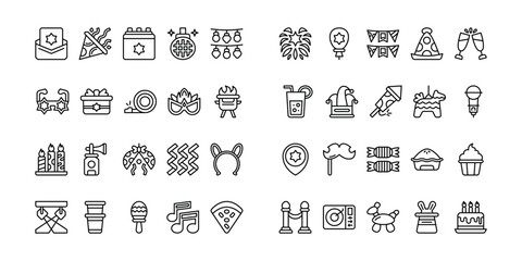 Party Icon Set Simple