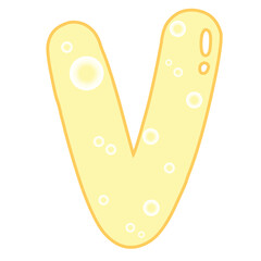 Cute Alphabet Letter V