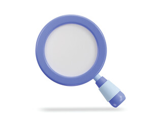 magnifying glass discovery research search analysis concept 3d vector icon