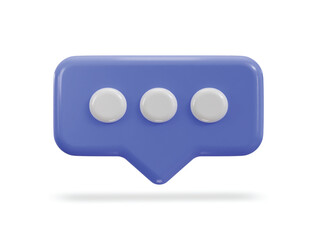 3d speech bubble message icon