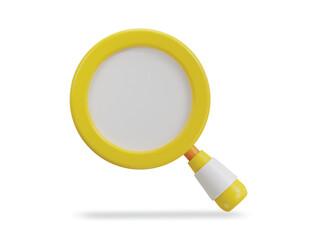 magnifying glass discovery research search analysis concept 3d vector icon
