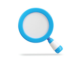 magnifying glass discovery research search analysis concept 3d vector icon