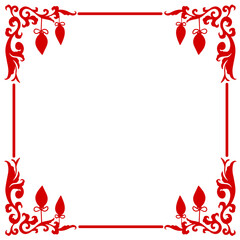 Vector red corner elegant frame border christmas purpose