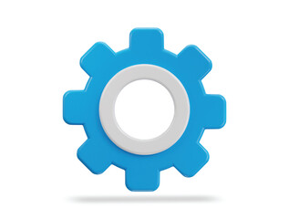 cogwheel gear setting symbol 3d vector icon