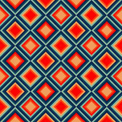 Retro geometric seamless pattern vector image