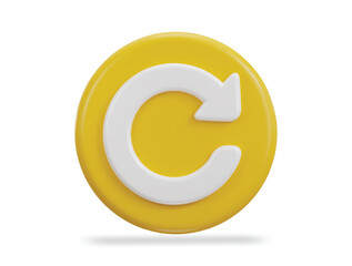 recycle refresh reload symbol 3d vector icon illustration