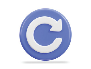 3d recycle refresh reload symbol vector illustration