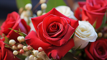 bouquet of red roses