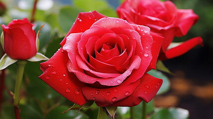 red rose in garden