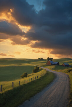 Beautiful Peaceful Farm near Sunset