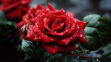 red rose in the garden