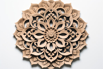 Wooden flower mandala