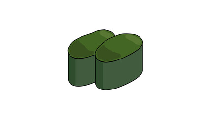 かにみそ 軍艦巻き 寿司 日本 イラスト © Tomohisa Iwai