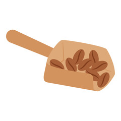 Coffee scoop coffee element. Vector illustration with coffee theme and flat vector style.
