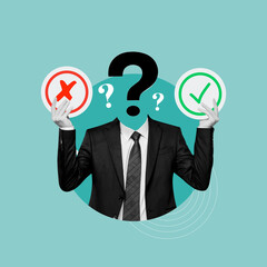 Right or wrong business decision, true or false, right and wrong, moral choice option concept, thoughtful businessman, make a decision, Moral Dilemma, Decisions, Rules, Choice, Expertise, Failure