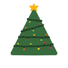 Arbol de navidad sin fondo ilustración original