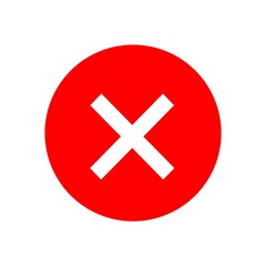 red cross button icon 