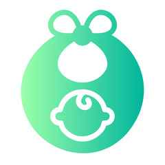 baby bib Gradient icon