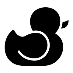 rubber duck Solid icon - obrazy, fototapety, plakaty