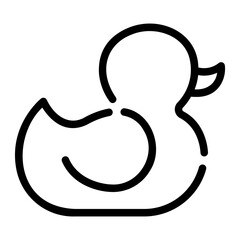 rubber duck Line Icon